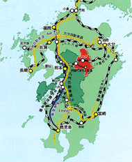 Kyushu train map