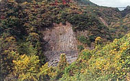 立野溶岩の柱状節理